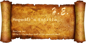 Hegedűs Estilla névjegykártya