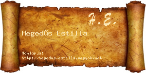 Hegedűs Estilla névjegykártya